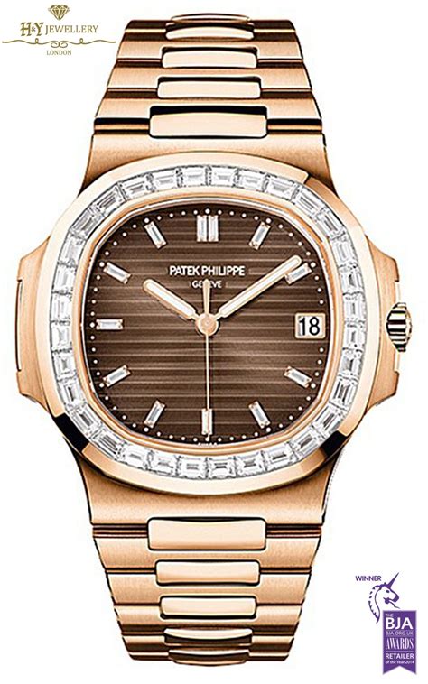 patek philippe nautilus crown|Patek Philippe Nautilus with diamonds.